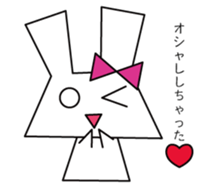 Monochrome rabbits sticker #13502049