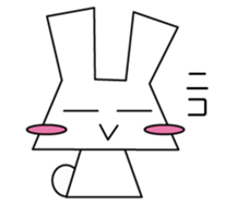 Monochrome rabbits sticker #13502050