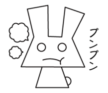 Monochrome rabbits sticker #13502057