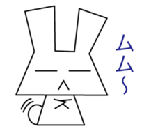 Monochrome rabbits sticker #13502059