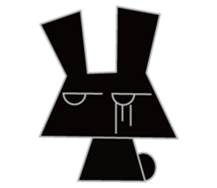 Monochrome rabbits sticker #13502064