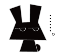 Monochrome rabbits sticker #13502066