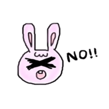 bangs and rabbit sticker #13502103