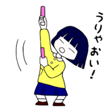 Japanese "BUSA-KAWA" littlegirl sticker #13502310