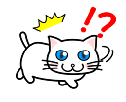 A cartoon film is my white cat. sticker #13502337