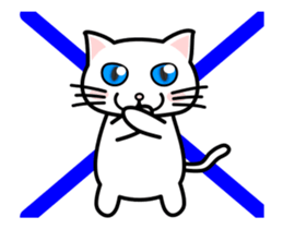 A cartoon film is my white cat. sticker #13502347