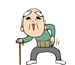 Grandpa of low back pain3(ENG) sticker #13504832