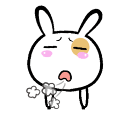 Ah black & puff rabbit sticker #13505313