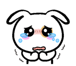 Ah black & puff rabbit sticker #13505314