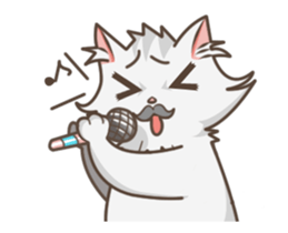 Happy Fat cat's life PAPA&POPO sticker #13505437