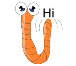 chick & earthworm sticker #13505582