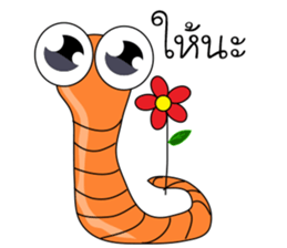 chick & earthworm sticker #13505600