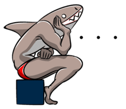 sexy shark boy sticker #13507002