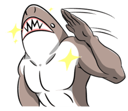 sexy shark boy sticker #13507004