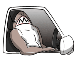 sexy shark boy sticker #13507019