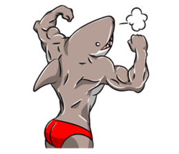 sexy shark boy sticker #13507021