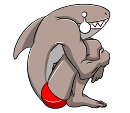 sexy shark boy sticker #13507022