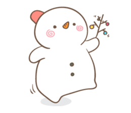 Snowman's winter & christmas sticker #13507866