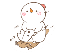 Snowman's winter & christmas sticker #13507872
