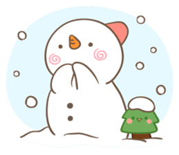 Snowman's winter & christmas sticker #13507881