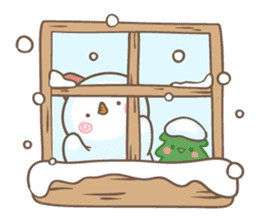 Snowman's winter & christmas sticker #13507894