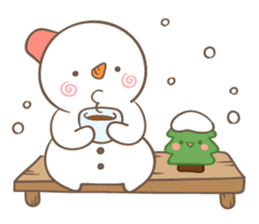 Snowman's winter & christmas sticker #13507897