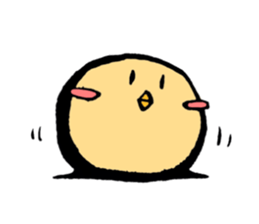 A chick goes. sticker #13509175