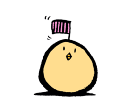 A chick goes. sticker #13509185