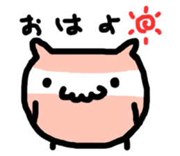 MOMONOSUKE of white-faced stops owl sticker #13510792
