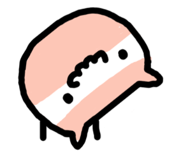 MOMONOSUKE of white-faced stops owl sticker #13510797