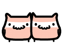 MOMONOSUKE of white-faced stops owl sticker #13510802