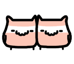 MOMONOSUKE of white-faced stops owl sticker #13510803