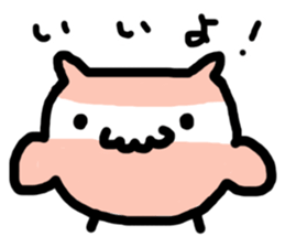 MOMONOSUKE of white-faced stops owl sticker #13510804