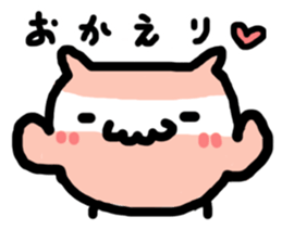 MOMONOSUKE of white-faced stops owl sticker #13510807