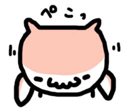 MOMONOSUKE of white-faced stops owl sticker #13510808