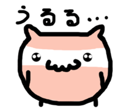 MOMONOSUKE of white-faced stops owl sticker #13510819