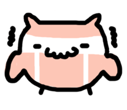 MOMONOSUKE of white-faced stops owl sticker #13510820