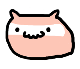 MOMONOSUKE of white-faced stops owl sticker #13510824