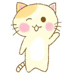 Lovely warm fuzzy cat Sticker