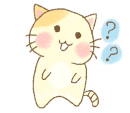 Lovely warm fuzzy cat Sticker sticker #13513112