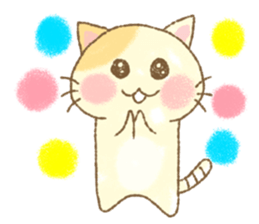 Lovely warm fuzzy cat Sticker sticker #13513114