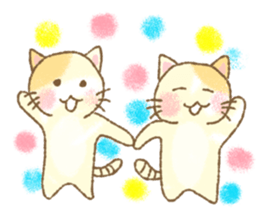 Lovely warm fuzzy cat Sticker sticker #13513115