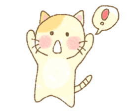 Lovely warm fuzzy cat Sticker sticker #13513118
