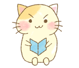 Lovely warm fuzzy cat Sticker sticker #13513119