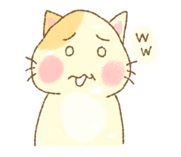 Lovely warm fuzzy cat Sticker sticker #13513120