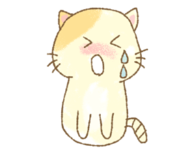 Lovely warm fuzzy cat Sticker sticker #13513130