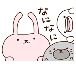 Rabbit and Seal Sticker 3 sticker #13514667