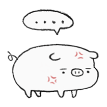 White pig shiboo 2 sticker #13515999