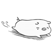 White pig shiboo 2 sticker #13516002