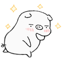 White pig shiboo 2 sticker #13516005